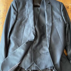 Bar III 3 Piece Suit Pants Jacket Vest Slim Fit Macy’s 38L 34 x 32